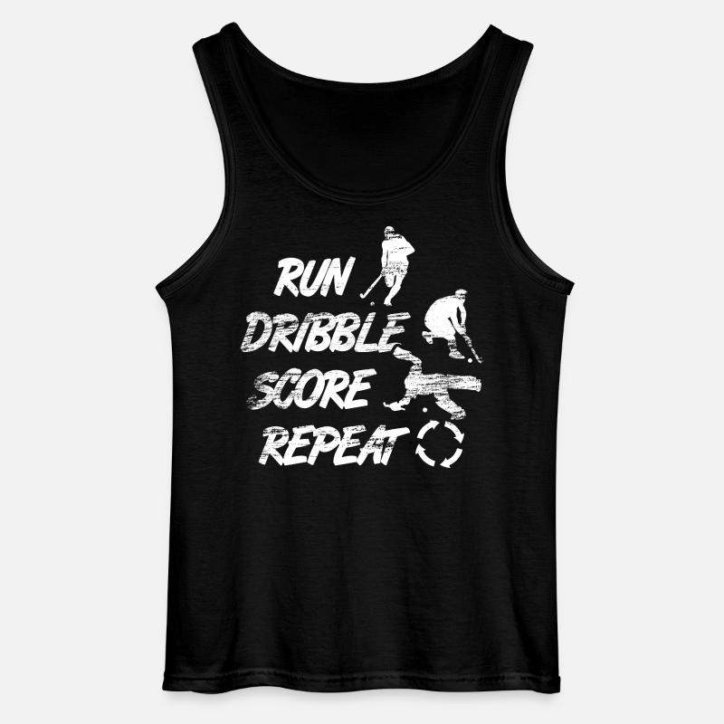 Courir, dribbler, marquer, répéter - Débardeur Gildan Homme - noir