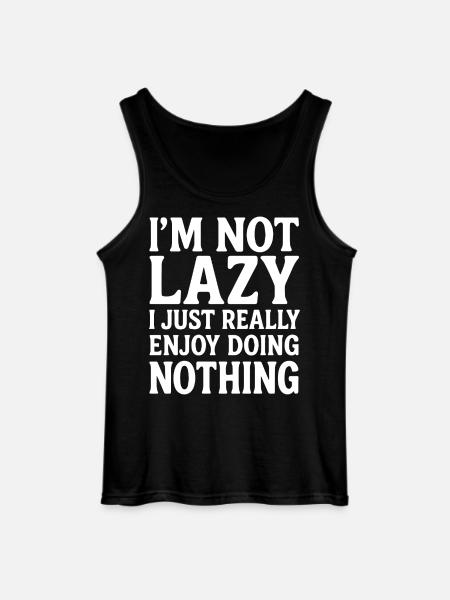 Lazy with style - Gildan Men’s Tank Top - black