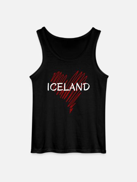 I love Iceland, proud Icelander - Gildan Men’s Tank Top - black