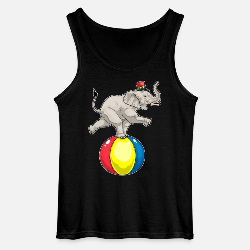 Bal de cirque d’éléphants - Débardeur Gildan Homme - noir