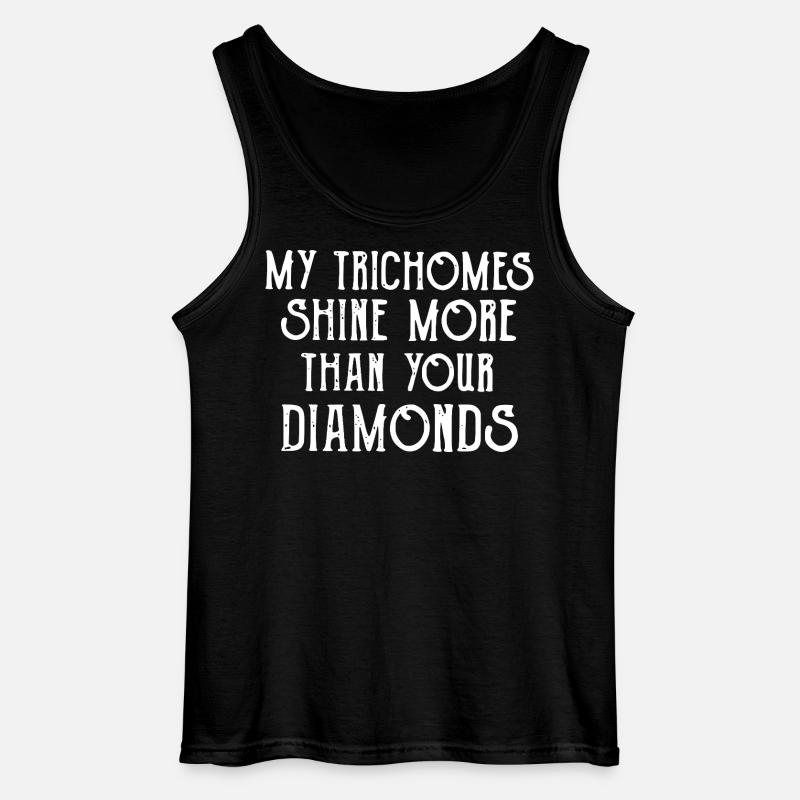 Trichomes Shine Over Diamonds - Gildan Männer Tank Top - Schwarz