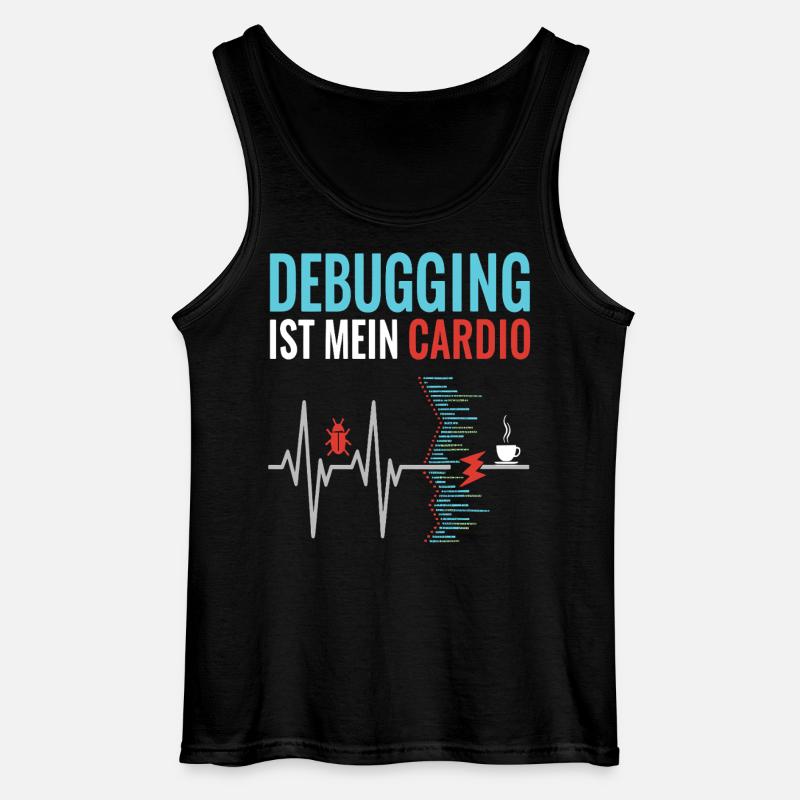 Debugging ist mein Cardio - Programmierer Nerd - Gildan Männer Tank Top - Schwarz