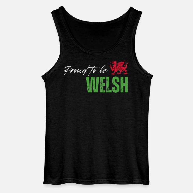 Stolzer Waliser, ich liebe Wales - Gildan Männer Tank Top - Schwarz