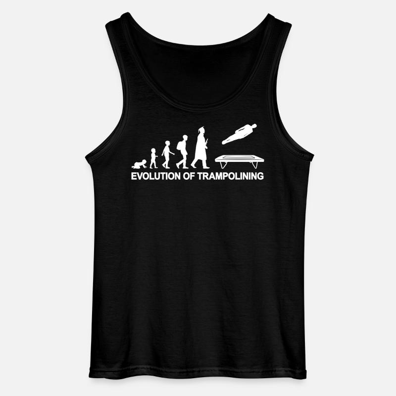 Evolution Trampolinist - Gildan Männer Tank Top - Schwarz