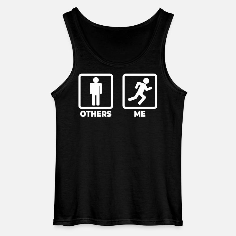 Läufer Strichmännchen - Gildan Männer Tank Top - Schwarz