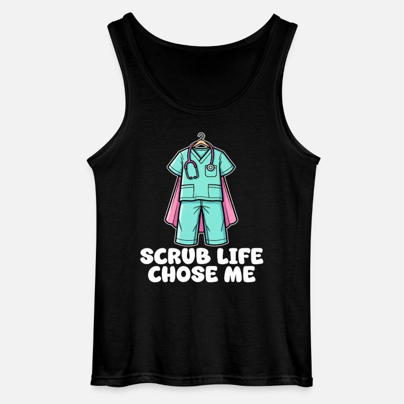 SCRUB LIFE CHOSE ME - KRANKENSCHWESTER GESCHENK - Gildan Männer Tank Top - Schwarz