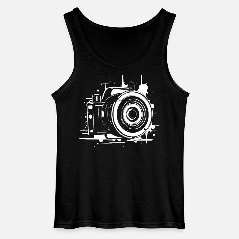 Fotokamera - Gildan Männer Tank Top - Schwarz
