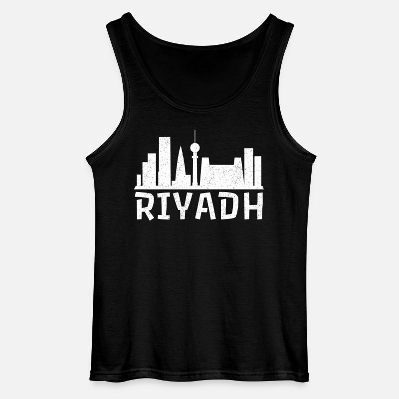 Riyadh Skyline Bold - Gildan Männer Tank Top - Schwarz