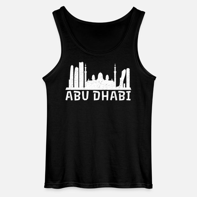 Abu Dhabi Skyline Vibes - Gildan Männer Tank Top - Schwarz