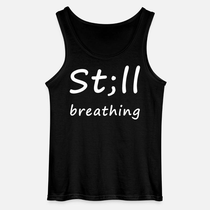 St;ll Breathing – Kämpferherz - Gildan Männer Tank Top - Schwarz