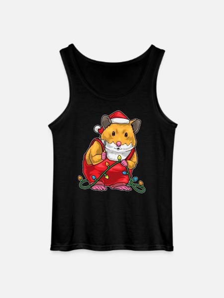 Hamster Christmas Craftsman - Gildan Men’s Tank Top - black