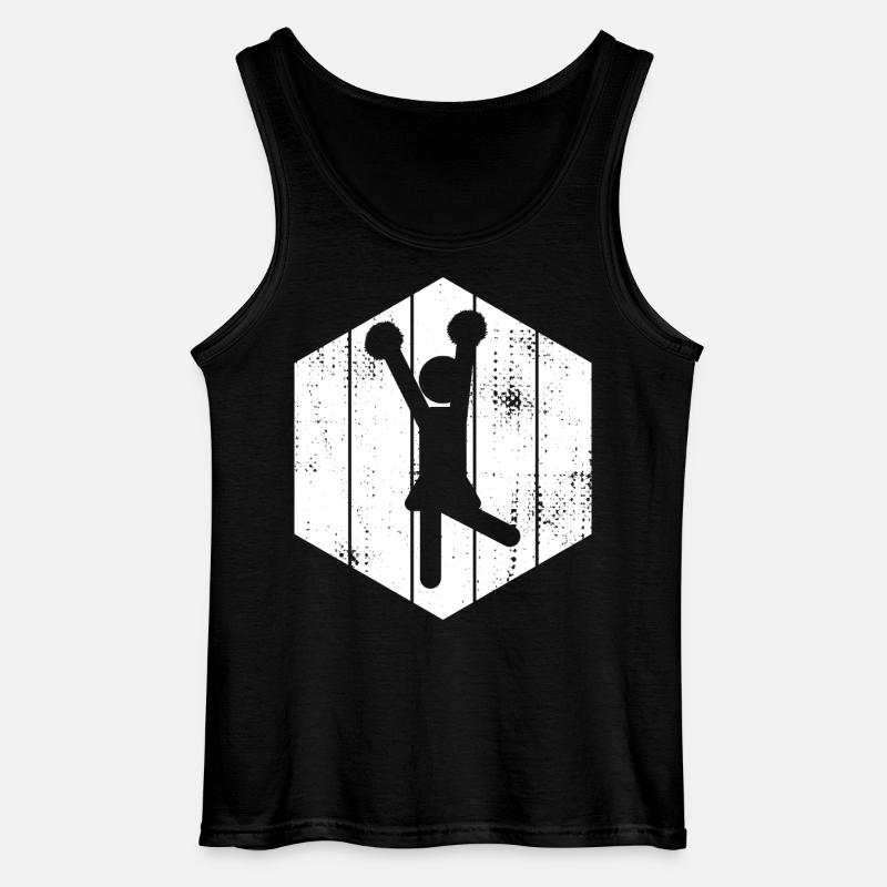 Lustige Cheerleader Strichmännchen - Gildan Männer Tank Top - Schwarz