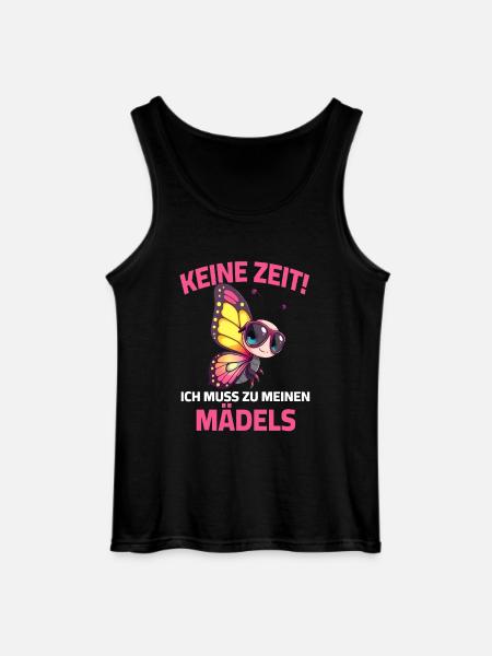 Bunte Schmetterlingsmotive mit Spaßschrift - Gildan Männer Tank Top - Schwarz