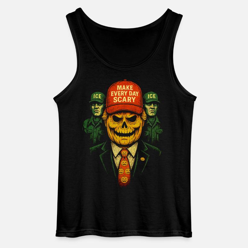 Kürbis Totenschädel Halloween Mode Statement - Gildan Männer Tank Top - Schwarz