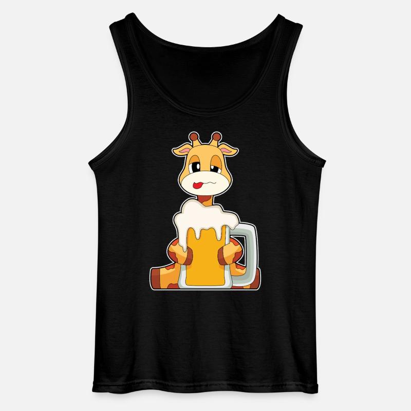 Giraffe Bierkrug Bier - Gildan Männer Tank Top - Schwarz