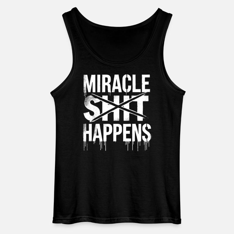 Miracle Shift Happen Motivational Design - Gildan Männer Tank Top - Schwarz