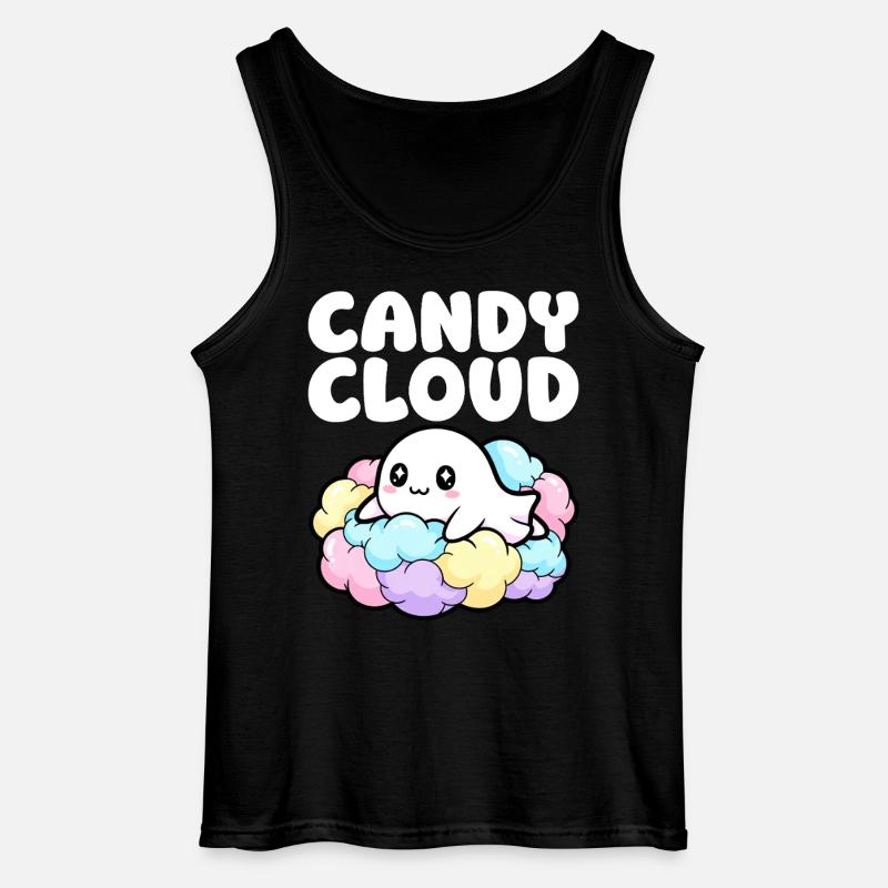 CANDY CLOUD - GEIST HALLOWEEN - Gildan Männer Tank Top - Schwarz