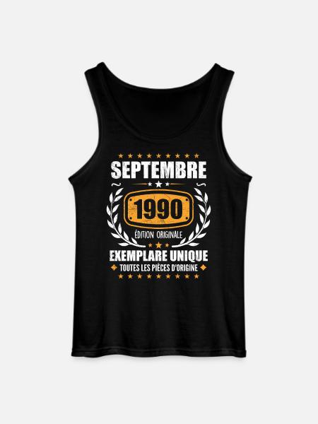 September 1990 Unique copy - September 1990 - Gildan Men’s Tank Top - black