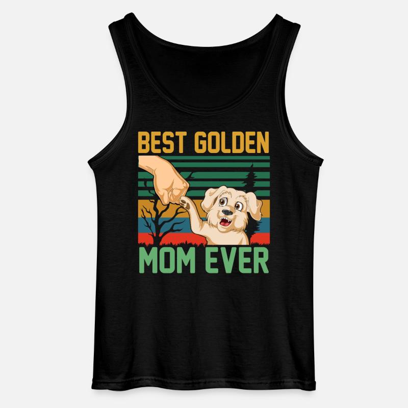 Golden Retriever Mutter Zitat - Gildan Männer Tank Top - Schwarz