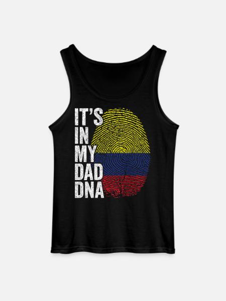 Drapeau Colombie Empreinte Papa Colombien - Débardeur Gildan Homme - noir
