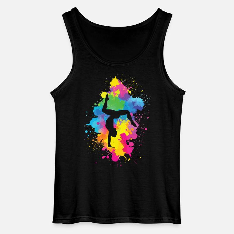Akrobatiek mit Farbexplosion - Gildan Männer Tank Top - Schwarz