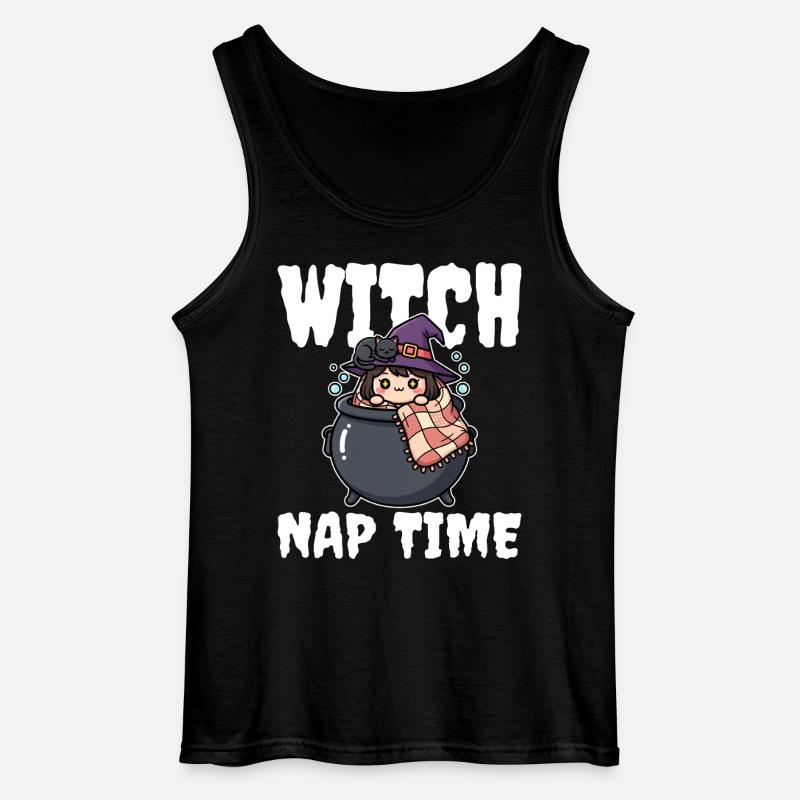 WITCH NAP TIME - WITCH HALLOWEEN - Gildan Men’s Tank Top - black