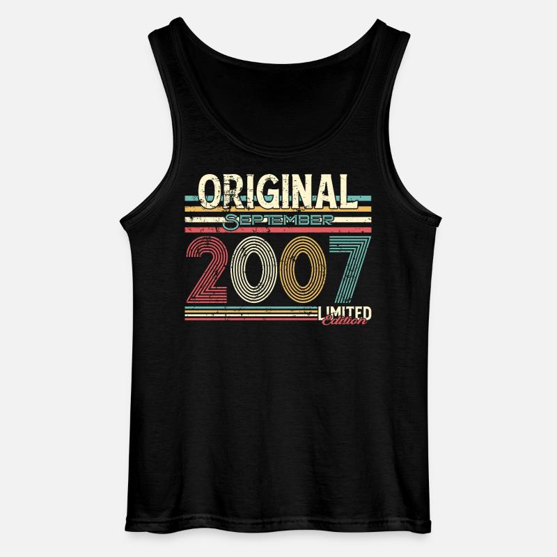 Retro September 2007 Design - Gildan Men’s Tank Top - black