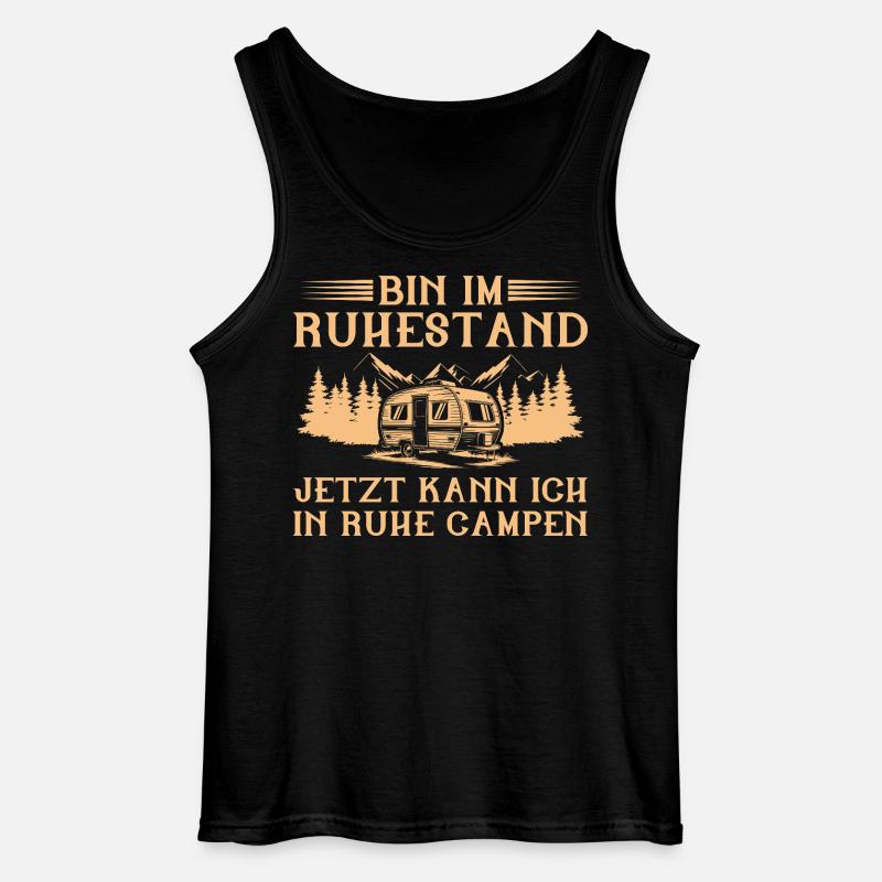 Bin im Ruhestand - Wohnwagen Camping Rentner - Gildan Männer Tank Top - Schwarz