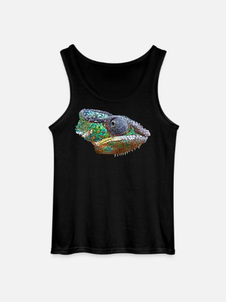 Bunte Chamäleon Illustration - Gildan Männer Tank Top - Schwarz