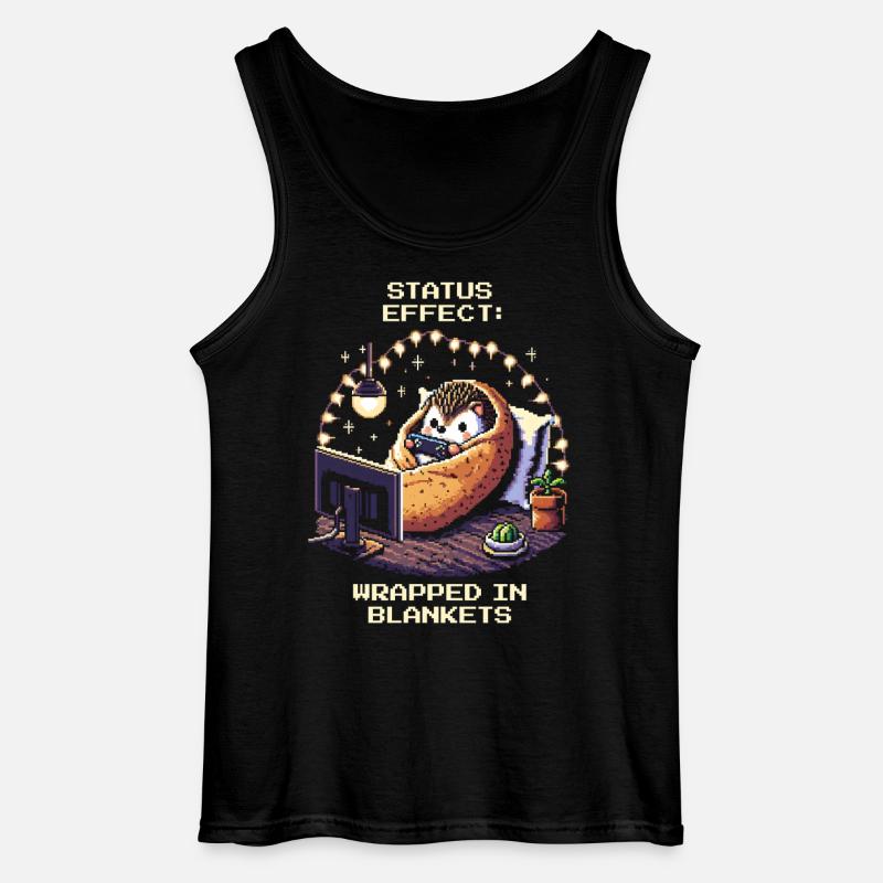 Status: Eingekuschelt in Decken - Gildan Männer Tank Top - Schwarz