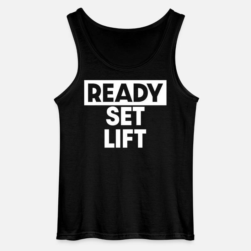 Ready Set Lift - Gildan Männer Tank Top - Schwarz