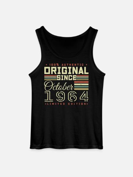 Legendary Since October 1964 | October 1964 - Gildan Men’s Tank Top - black