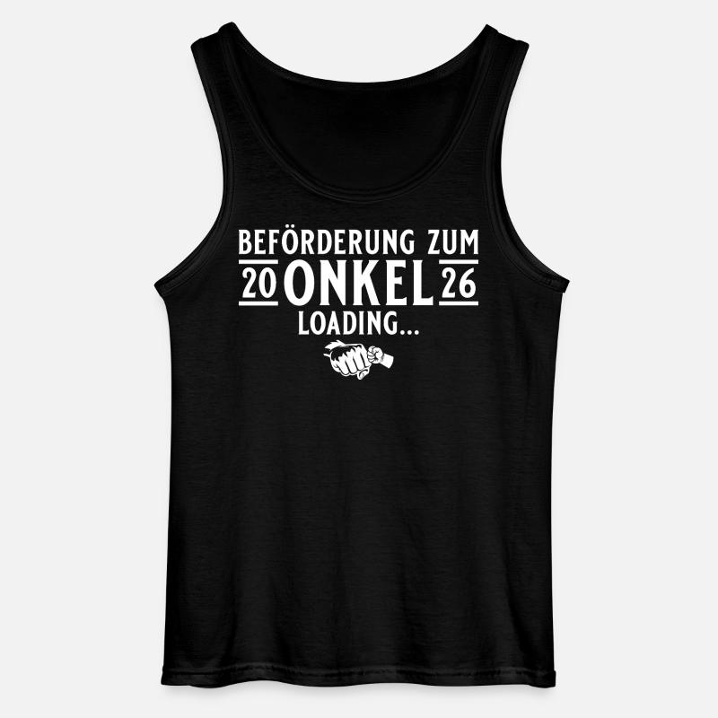 Onkel 2026 loading - Werdender Patenonkel - Gildan Männer Tank Top - Schwarz