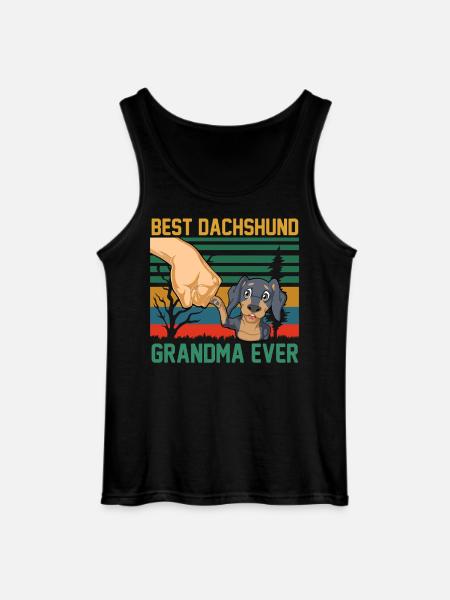 Bestes Dackel-Oma-Design aller Zeiten - Gildan Männer Tank Top - Schwarz