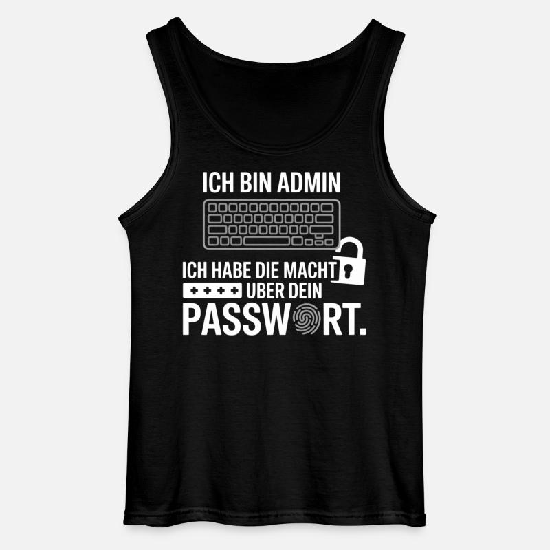 Admin mit Passwortsicherung Motiv - Gildan Männer Tank Top - Schwarz