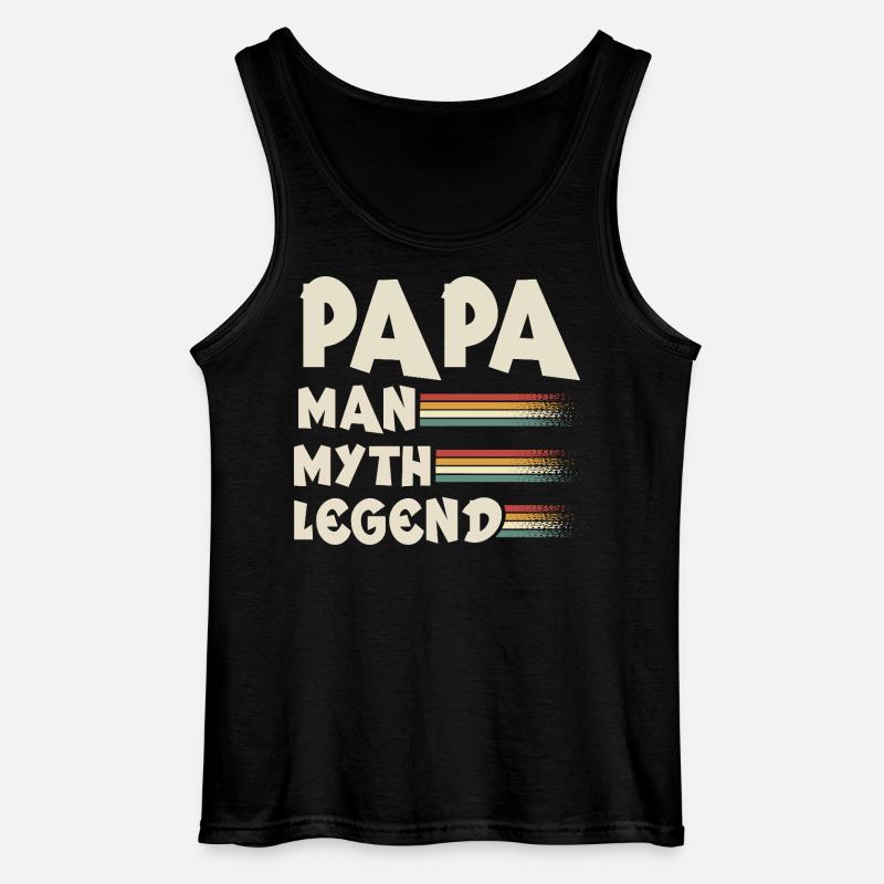 Papa Vater - Gildan Männer Tank Top - Schwarz