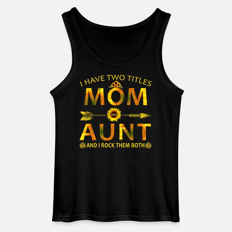 Ho due titoli: mamma e zia: festa della mamma - Canotta da uomo Gildan - nero