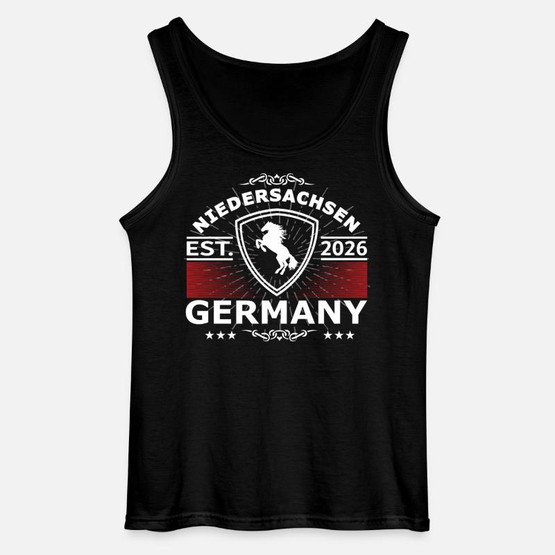 Conception de chevaux en Basse-Saxe – Pride & Home - Débardeur Gildan Homme - noir