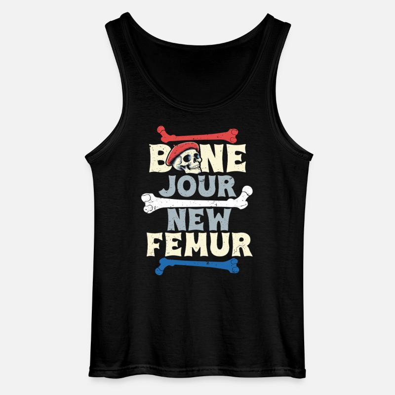Beinbruch Gebrochener Oberschenkel Bone Jour - Gildan Männer Tank Top - Schwarz