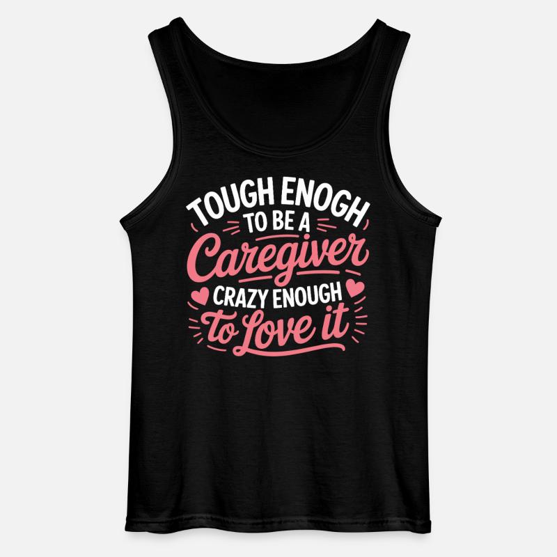 Caregiver Pride Script Pink - Gildan Männer Tank Top - Schwarz