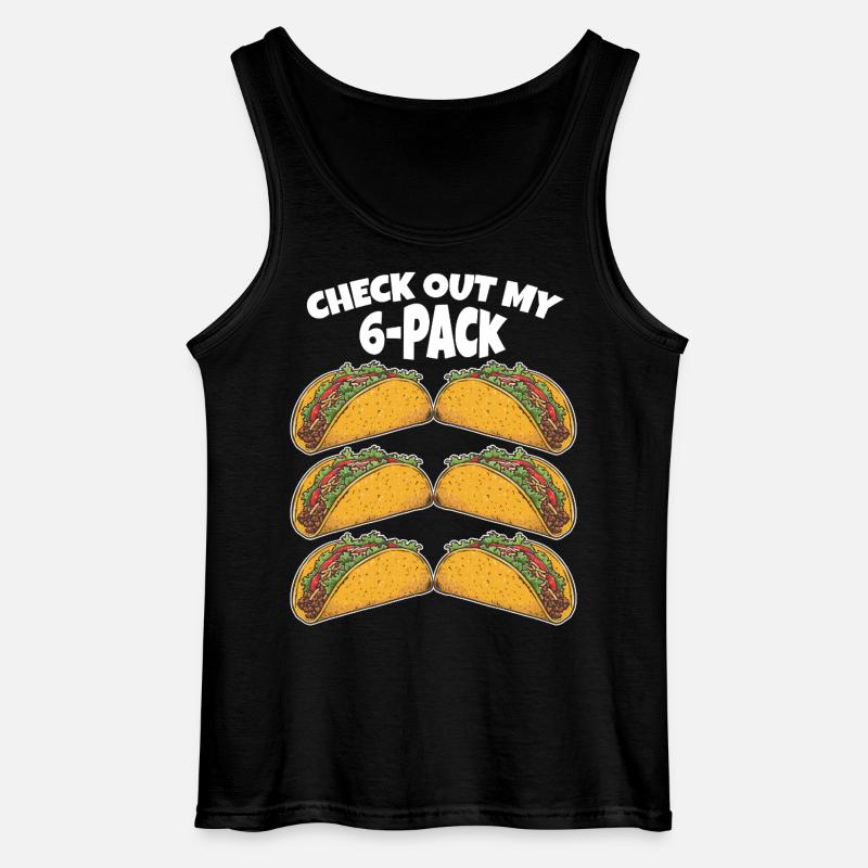 Taco 6 pack lustiger Spruch - Gildan Männer Tank Top - Schwarz
