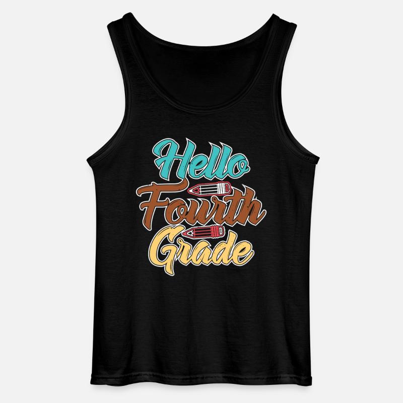 Hallo Vierte Klasse Schule Feier Design - Gildan Männer Tank Top - Schwarz