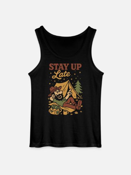 Lustiger Camping Camper Sternenhimmel - Gildan Männer Tank Top - Schwarz