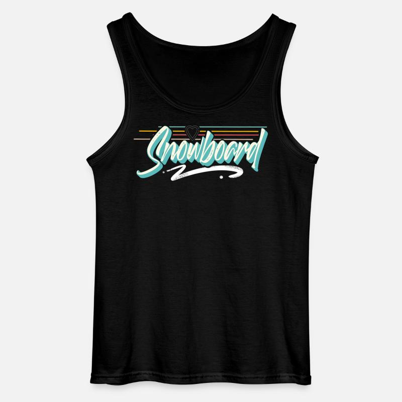 Snowboard - Gildan Männer Tank Top - Schwarz