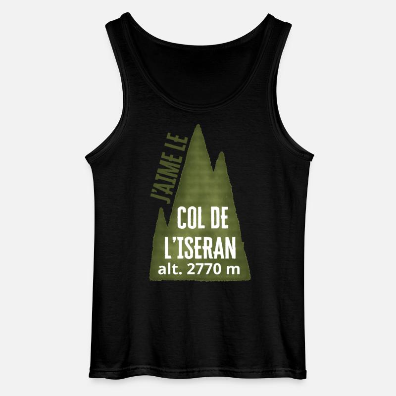 COL DE L’ISERAN ALT 2770 Meter - Gildan Männer Tank Top - Schwarz