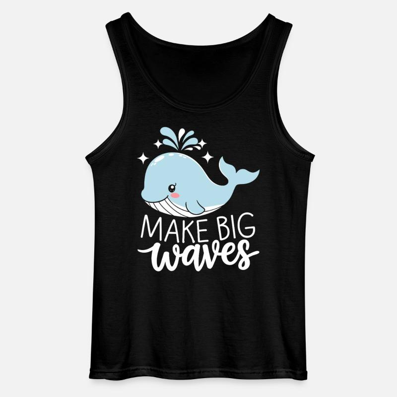 Make Big Waves With Confidence - Gildan Men’s Tank Top - black