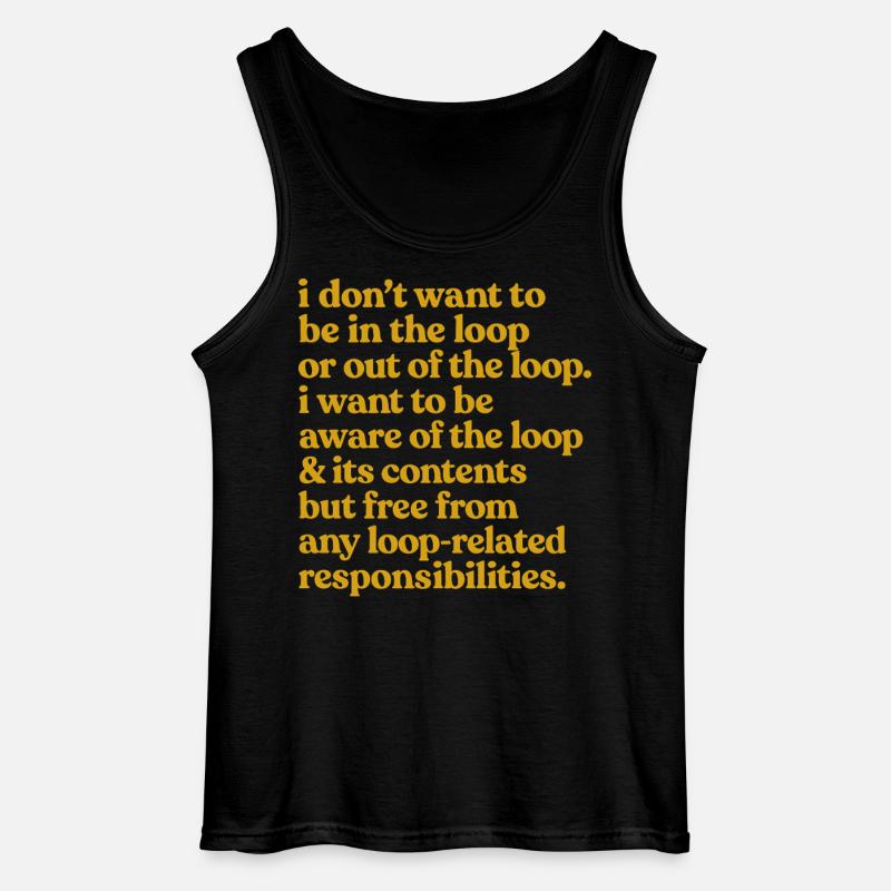 Kennen Sie das Loop-Zitat - Gildan Männer Tank Top - Schwarz