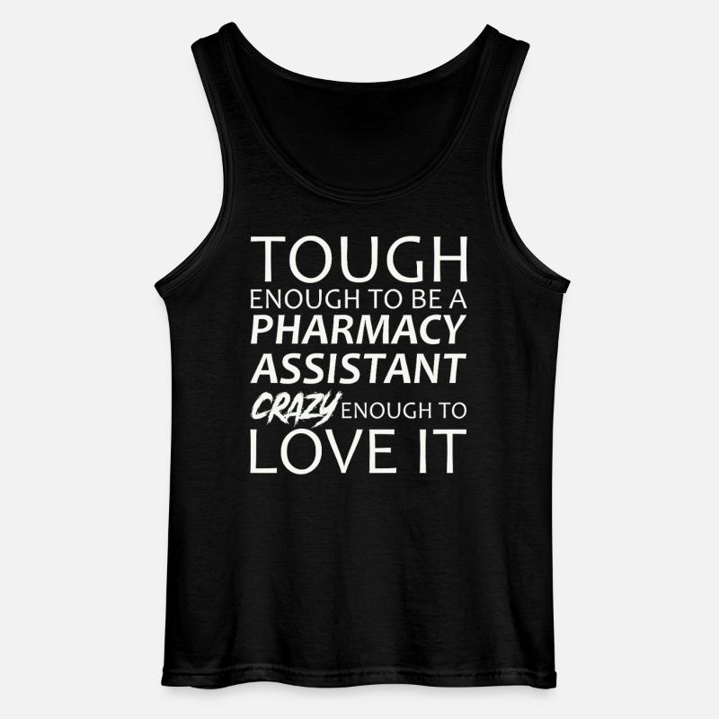 Pharmacy assistant Crazy - Gildan Männer Tank Top - Schwarz