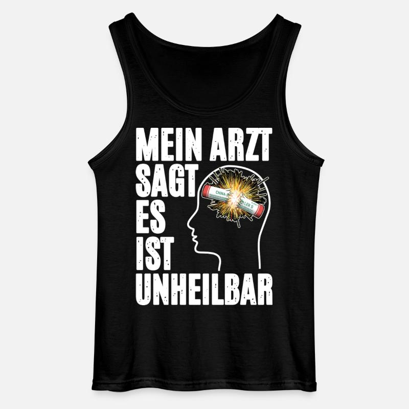 Pyrotechnik Im Kopf - Gildan Männer Tank Top - Schwarz
