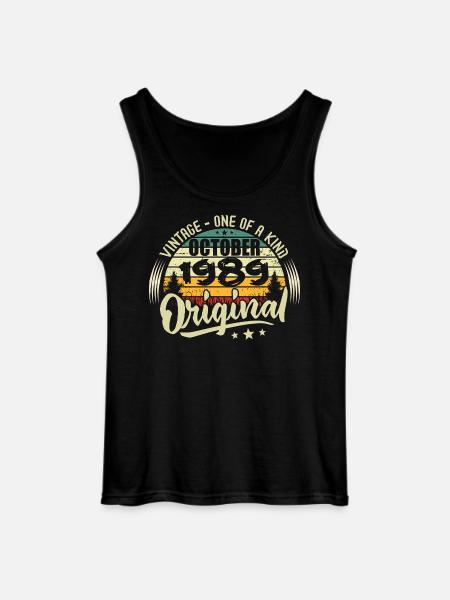 October 1989 Birthday Gift - Gildan Men’s Tank Top - black